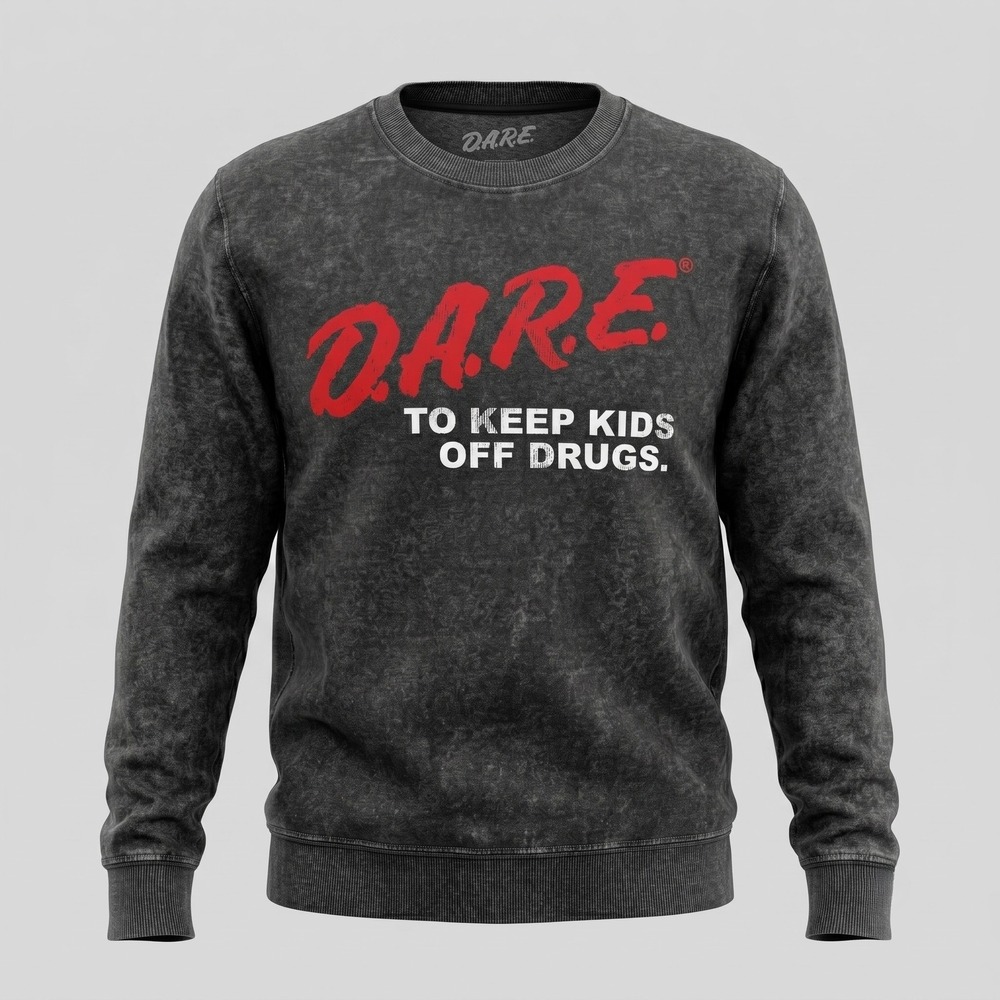 D.A.R.E. Unisex M/L Gray Sweatshirt Vintage Graphic To Keep Kids Off Drugs‎